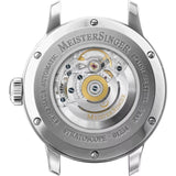 MeisterSinger Stratoscope Watch | 43mm Black | Vintage Saddle Leather Brown