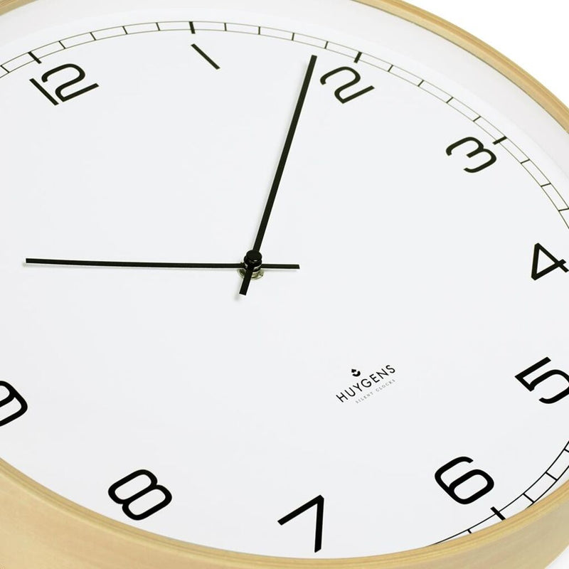 Huygens Wood25 Wall Clock | White