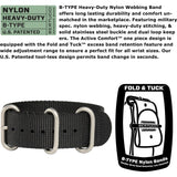 Bertucci A-3PS SOLAR FIELD Watch | Optic White Dial / Black Case | Nylon Band