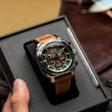 AVI-8 Watch Hawker Hunter Atlas Dual Time Chronograph | Genuine Leather Strap