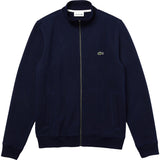 Lacoste Men's Zippered Stand-Up Fleece Sweatshirt | Navy Blue/166
