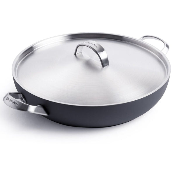 Greenpan Paris Pro Ceramic Nonstick Covered Everyday Pan with 2 Side Handles | 11"