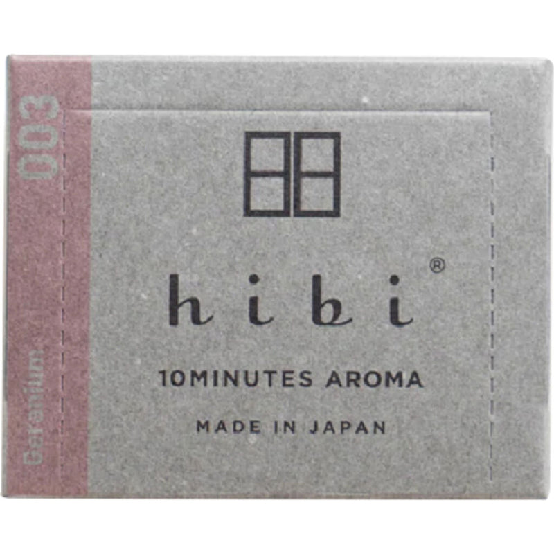 Hibi Box of 30 Incense Matches | Geranium