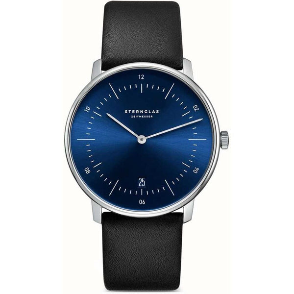 Sternglas Naos Quartz Watch | Blue Silver/Premium Black
