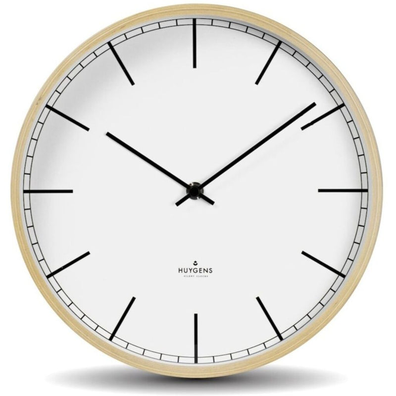 Huygens Wood25 Wall Clock | White