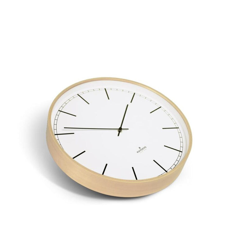 Huygens Wood25 Wall Clock | White