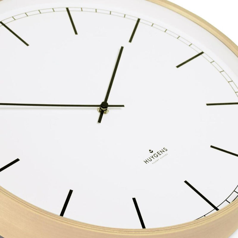 Huygens Wood25 Wall Clock | White