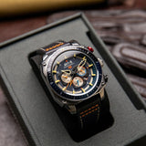 AVI-8 Watch Hawker Hunter Atlas Dual Time Chronograph | Genuine Leather Strap