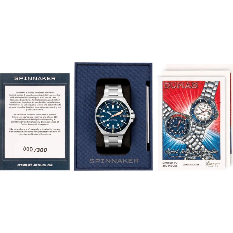 Spinnaker Dumas Japan Automatic 3 Hands Watch | Stainless Steel