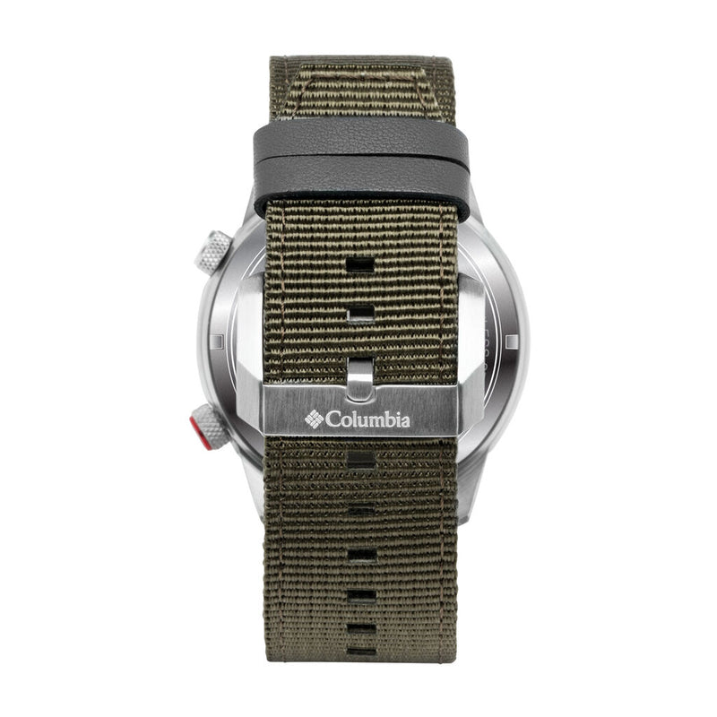 Columbia Outbacker Olive Green 3-Hand Date Men's Lifestyle Analog Watch | Olive Nylon