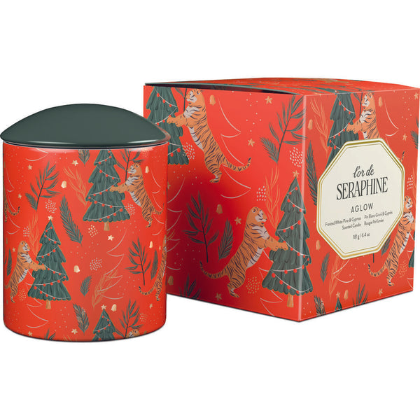 L'or de Seraphine Aglow Medium Candle | Woody and Warm Notes | 6.4 oz