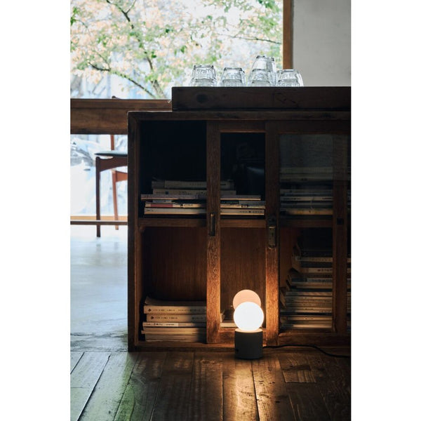 Seed Design Castle Muse Table Lamp | Concrete Gray & Matt Opal