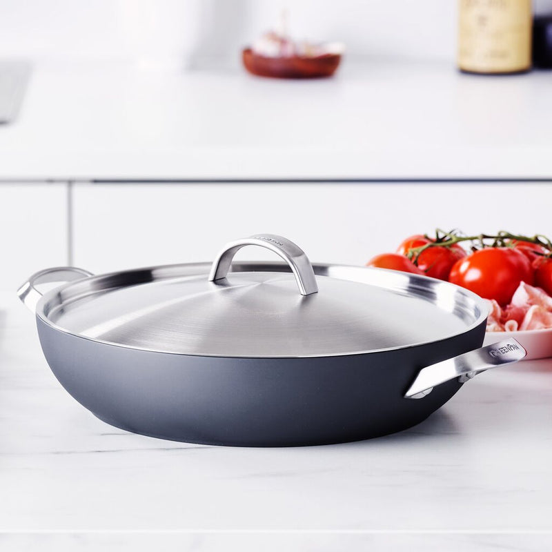 Greenpan Paris Pro Ceramic Nonstick Covered Everyday Pan with 2 Side Handles | 11"