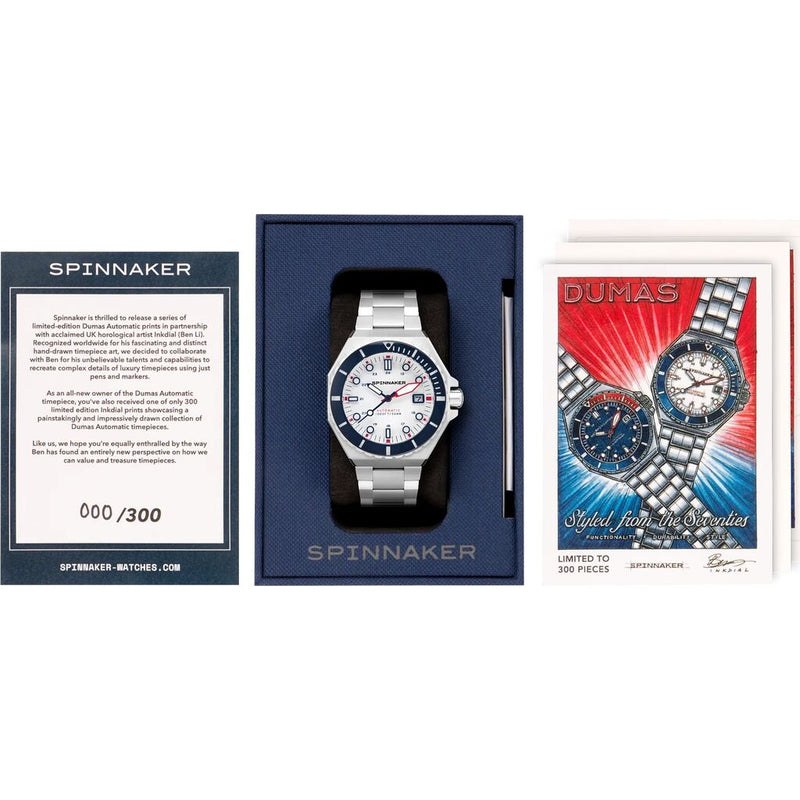 Spinnaker Dumas Japan Automatic 3 Hands Watch | Stainless Steel