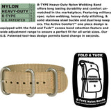 Bertucci A-3PS SOLAR FIELD Watch | Optic White Dial / Black Case | Nylon Band