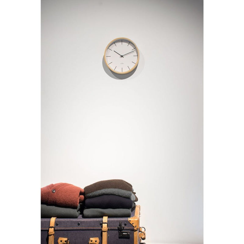 Huygens Wood25 Wall Clock | White