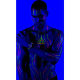 The Electricianz The Neon Z | 42mm White UV Printed Leather Strap