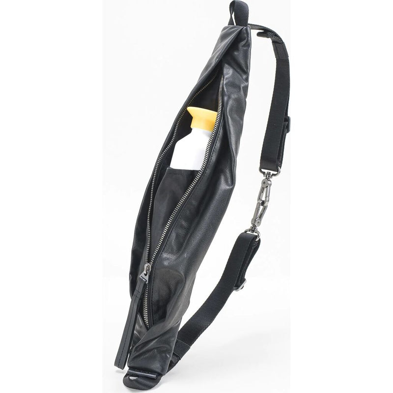 Cote & Ciel Adda Alias Cowhide Leather Zippered Crossbody Bag | Agate Black