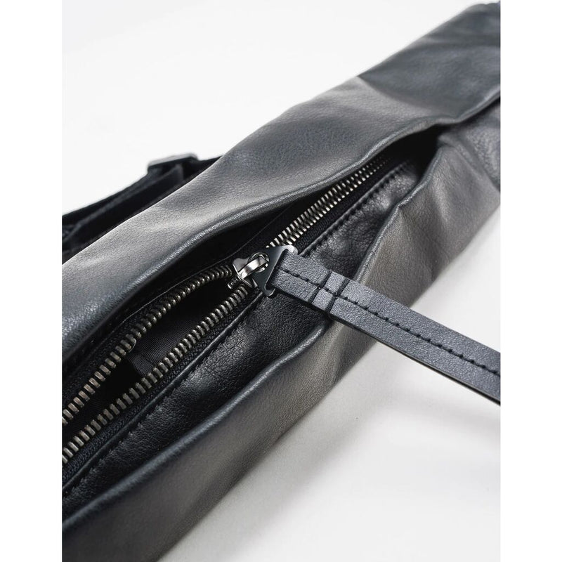 Cote & Ciel Adda Alias Cowhide Leather Zippered Crossbody Bag | Agate Black