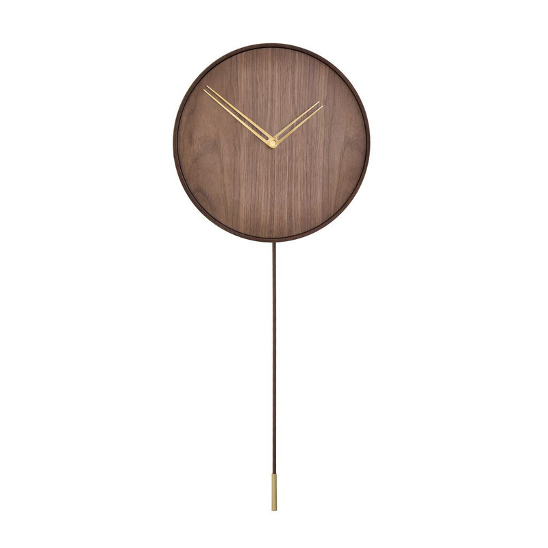 Nomon Swing G  Classic Pendulum Clock | Walnut Finished Alder Wood/Brass