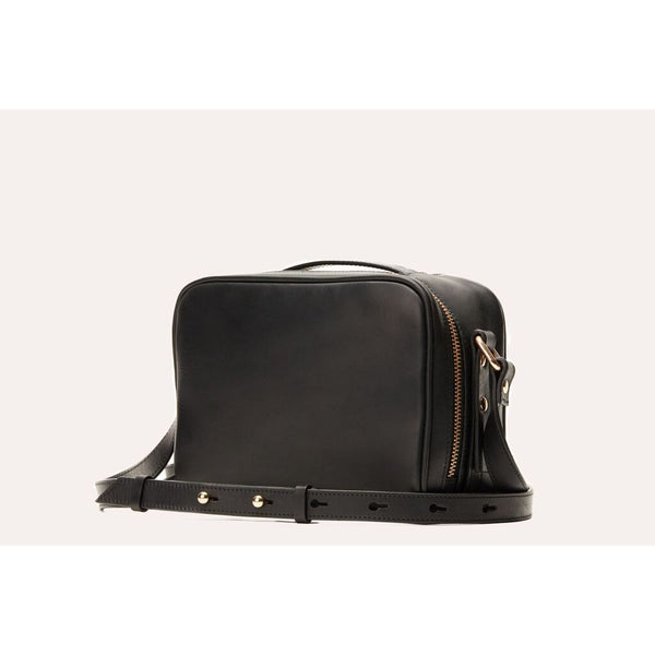 Kiko Leather Boxed Crossbody | Black