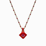 Awe Inspired Aura Necklace | Beaded Enamel Chain