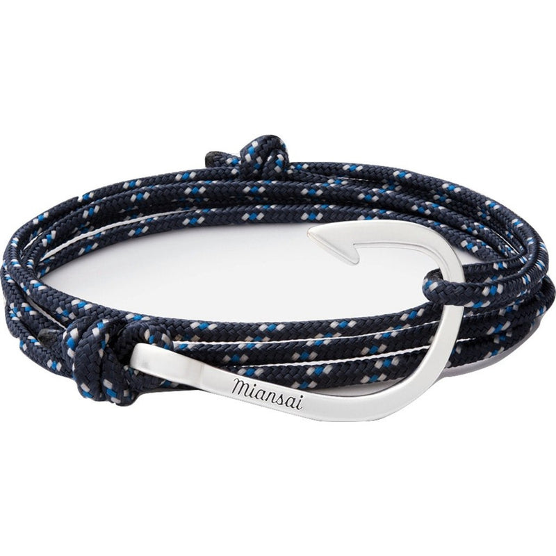 Miansai Silver Plated Hook on Rope Bracelet | Indigo-100-0001-035