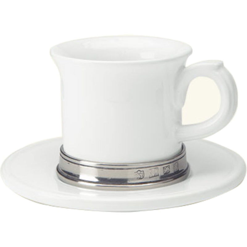 Match Convivio Espresso Cup with Saucer | White