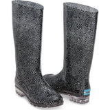 Toms Women's Tribal Print Cabrillo Rain Boot | Black White
