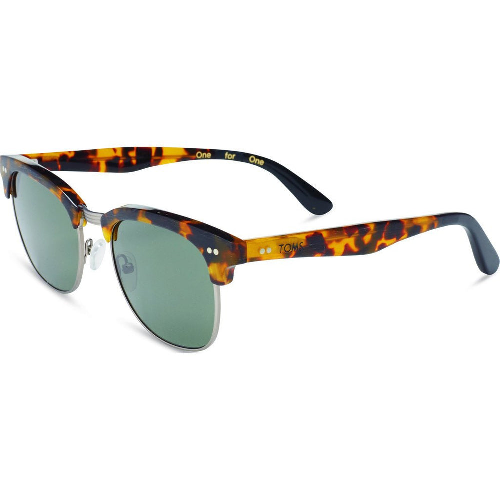 Toms Gavin Havana Tortoise Sunglasses Matte Black Green Grey  display picture 1