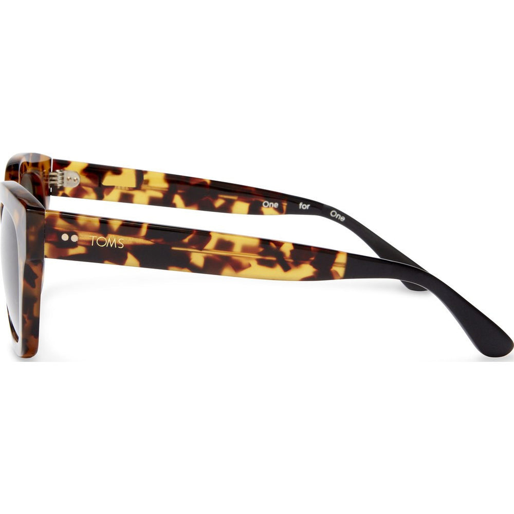 Toms Tulum Black and Tortoise Oversized Sunglasses TOMS Tulum 10013130 Sunglasses - Black Tort Fade/Deep Olive  main image 3