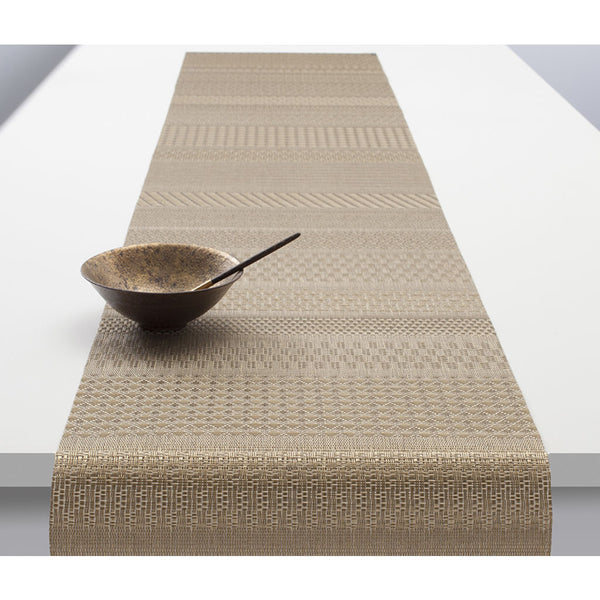 Chilewich Mixed Weave Luxe Table Runner | Gold - 100410-003