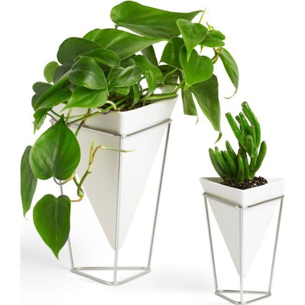 Umbra Trigg Tabletop Set | White/Nickel