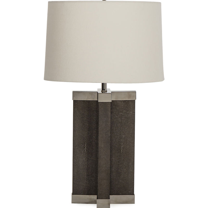 Resource Decor Shagreen Lamp | Grey/White