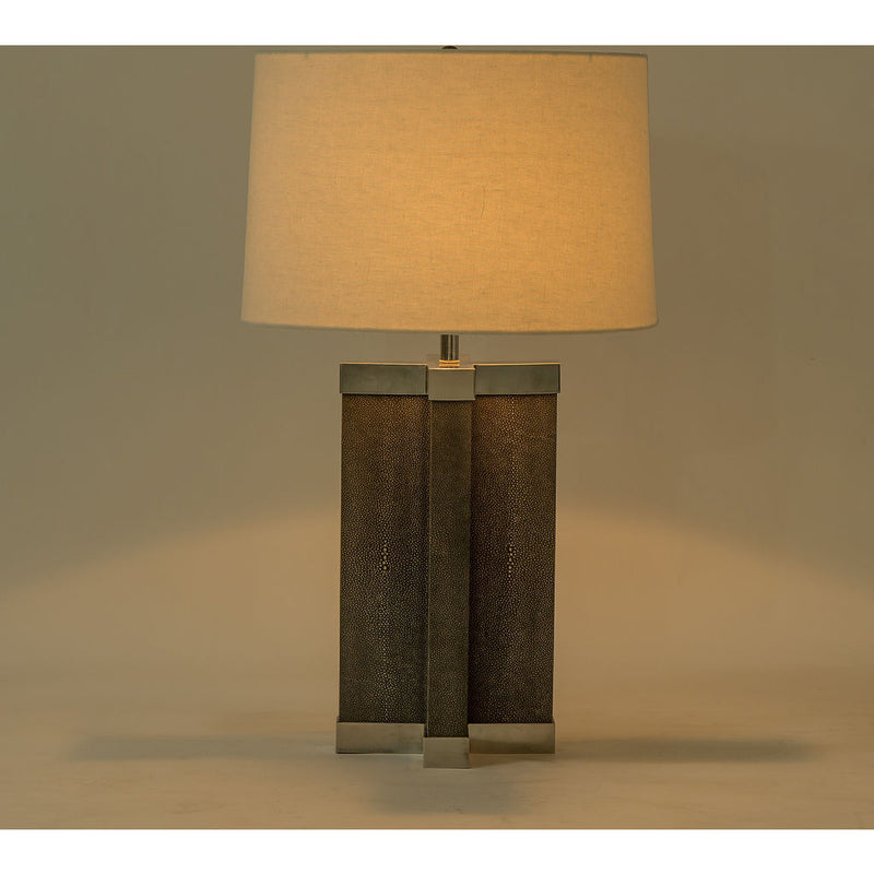 Resource Decor Shagreen Lamp | Grey/White