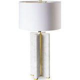 Resource Decor Marble Cross Table Lamp | White/Brass