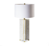 Resource Decor Marble Cross Table Lamp | White/Brass