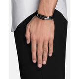 Miansai Beacon Black Leather Bracelet | Sterling Silver
