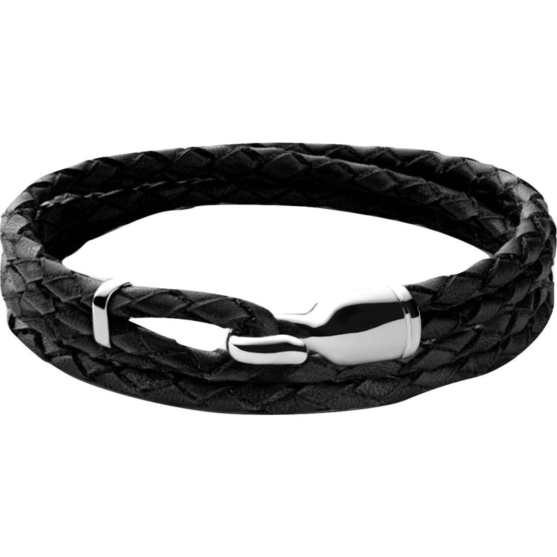 Miansai Trice Bracelet w/ Sleeve | Sterling Silver/Black