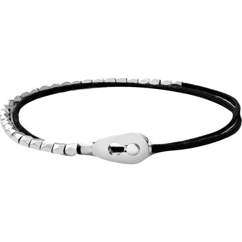 Miansai Centra Rope Bead Sterling Silver Bracelet | Black