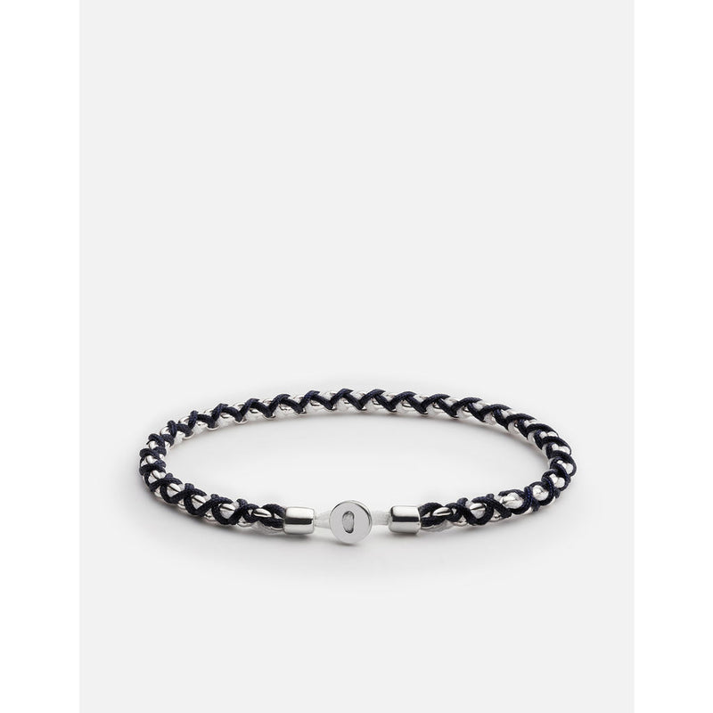Miansai Nexus Chain Bracelet | Sterling Silver/Navy/White 101-0217-003