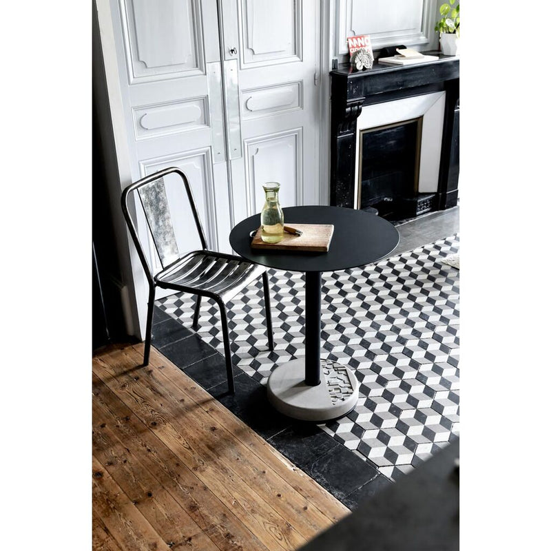 Lyon Beton Donut Round Bistro Table | Black