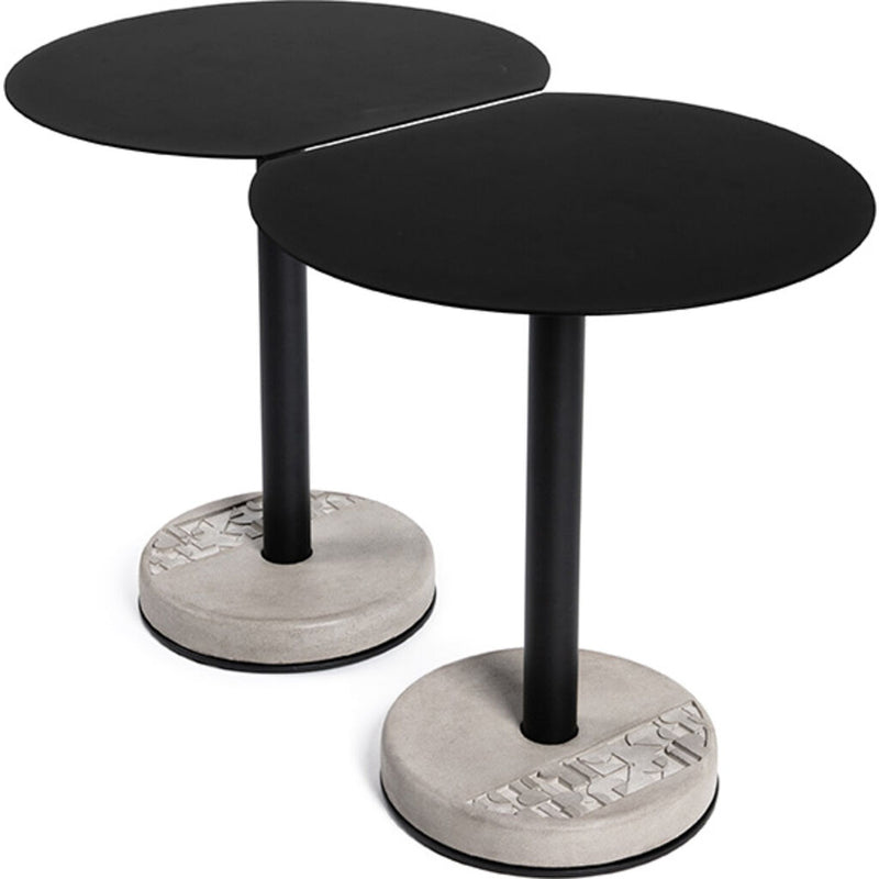 Lyon Beton Donut Round Cutaway Bistro Table | Black