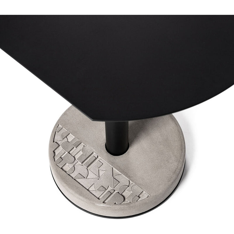 Lyon Beton Donut Round Cutaway Bistro Table | Black