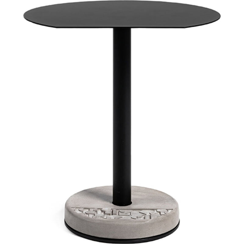 Lyon Beton Donut Round Cutaway Bistro Table | Black
