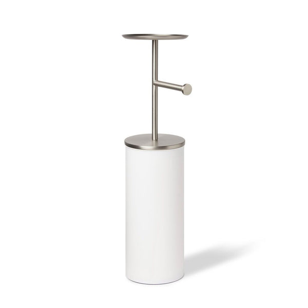 Umbra Portaloo Toilet Paper Stand | White/Nickel