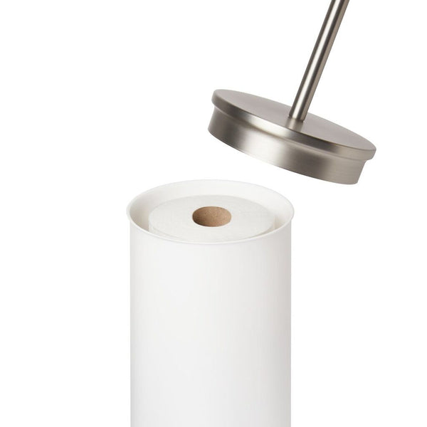 Umbra Portaloo Toilet Paper Stand | White/Nickel