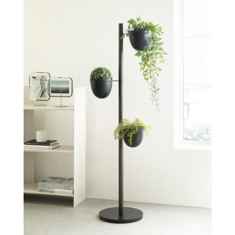 Umbra Floristand Planter | Black/Walnut