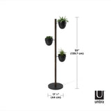 Umbra Floristand Planter | Black/Walnut