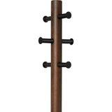 Umbra Pillar Stool W/ Built-In Coat Rack | Black/Walnut